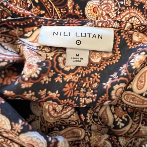 Noli Lotan and Target Black and Brown Paisley Print Slip Dress Size Medium - Picture 11 of 15